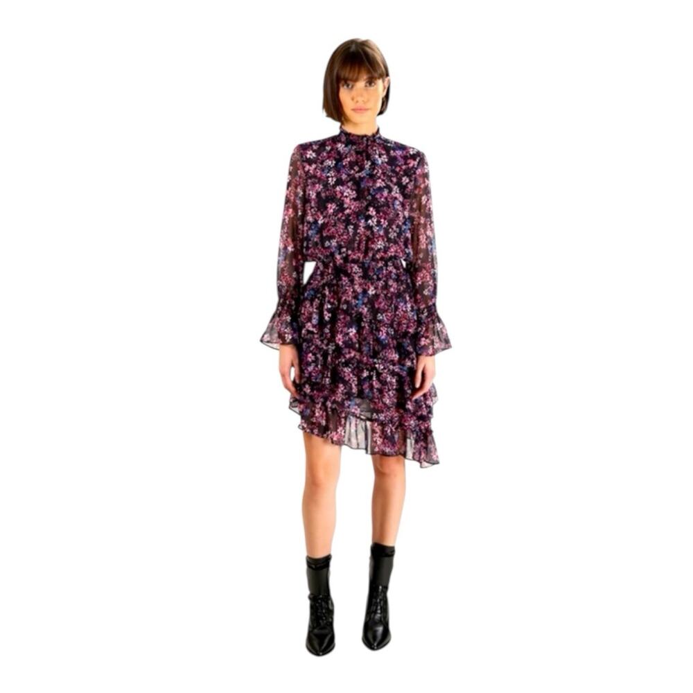 Misa Los Angeles‎ Long Sleeve Floral Print Dress Size Large Savanna